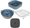 Accesorios airfryer 4 accesorios freidora de aire-Rejilla air fryer-Molde freidora aire 22 cm-Alfombrilla silicona-Molde silicona freidora de aire Savarin. Compatible con COSORI TURBOBLAZE DUAL BLAZE