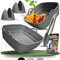 KNUSPERLIEBE® Juego de 2 moldes de silicona plegables para freidora de aire caliente, inserto de silicona para airfryer, apto para lavavajillas, sin BPA, para Phillips, Cosori, Cecotec, etc. (gris