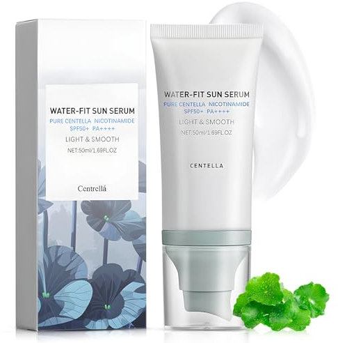 Centella Sunscreen SPF 50+, Korean Sunscreen, Water-Fit Sonnenschutzcreme, Sonnencreme Gesicht, Täglicher Sonnenschutz für Das Gesicht, Feuchtigkeitsspendender und UV-Schutz