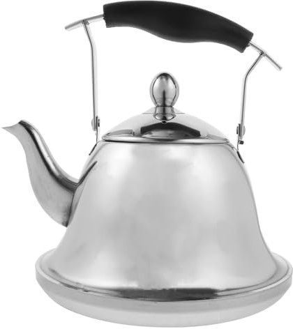 PRETYZOOM Hervidor Silbante Inoxidable Tetera Almacenamiento y Base De Calor Resistente Para Cocina y Viaje
