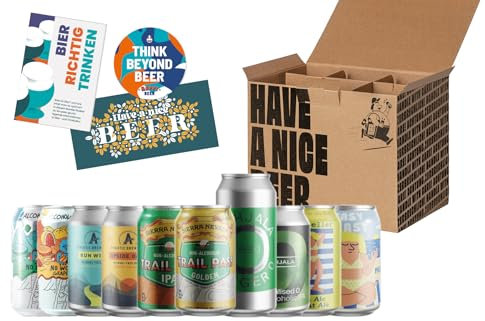 Craft Beer Paket Dose alkoholfrei - 10 internationale alkoholfreie Premium Biere, Bier Geschenke für Männer, Bier Geschenk, Craftbeer Geschenk Paket
