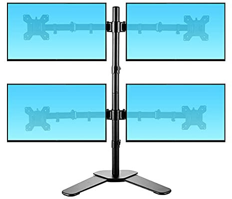 DFGHNBVC Monitor Arms Desktop Monitor Stand 15. 7 Inches Adjustable Height， 360° Rotation， Tiltable Dual Monitor Desk Mount Monitor Stand with Grommet Mounting Base，