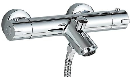 Duscharmatur Mit Thermostat Brausethermostat Brausearmatur mit 38 °C Sicherheitsstopp Duschthermostat Armatur für Dusche in Chrom