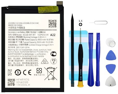 Vvuilsty Scud-WT-W1 Batterie de rechange, rechargeable, pour Galaxy A22 5G, 0 cycle, compatible avec Samsung Galaxy A22 5G SM-A226B SM-A226B/DS, avec kit d'outils de réparation