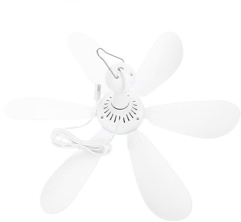jojofuny USB Deckenventilator Für Außenbereich Leiser Camping Mit Flügeln Tragbarer Baldachin Für Wohnmobile Und Zelte USB Verlängerung