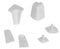 Kit Accessori Alzatina Classica in Plastica – Completo di Angoli Interni ed Esterni e Tappi per Cucina – Vari Colori Disponibili (Bianco)