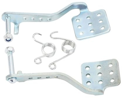 ZDETGU Kit de Pédales de Karting Antidérapantes, Pédale D'accélérateur et de Frein avec Ressorts de Rappel pour Road Rocket 212, 196, 6,5 ch et 5,5 ch | Aluminium robuste,surfaces antidérapantes,ressorts de rappel inclus,compatibles avec moteurs 196,6,5 ch et 5,5 ch,renforcé