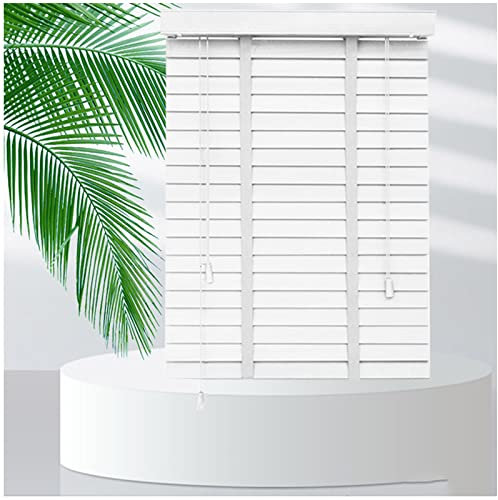 Persianas venecianas de madera de alta calidad, horizontales, plegables, opacas, para ventanas y puertas, madera maciza, 80 x 80 cm, decoración elegante y funcional para el hogar