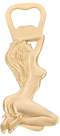 SECFOU Handflaschenöffner aus Messing Bieröffner Metall Vintage für Zuhause Filigranes Design mit Praktischer Einhandbedienung