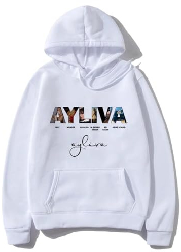 Easwisa Ayliva Concert Tour 2025 Bedruckt Kapuzenpullover Retro Mode Unisex Streetwear Y2K Lässig Sweatshirts Langärmelig Pullover-White||x_s