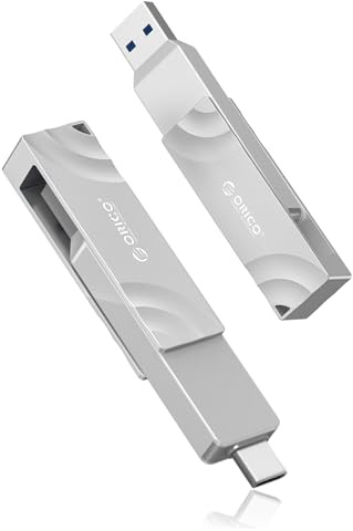 ORICO Disco SSD Esterno 512GB Doppia porta USB-A e USB-C, SSD Portatile Alta Velocità 1050MB/s Compatibile iPhone 17/16/15, Android, Tablet, Windows, MacOS