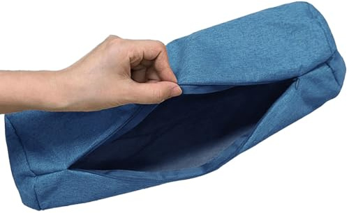Generisch Bezug für Nackenstützkissen 50x12 50x20 cm, Bezug für Nackenrolle mit Reißverschluss Weicher, Waschbarer & Abnehmbarer(Blau,50x20cm)