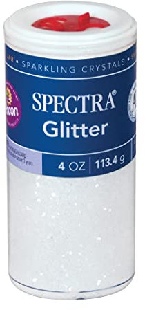 Spectra Arts & Crafts Glitter, Clear, 4 oz, 1 Jar