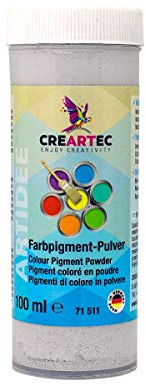 CREARTEC - wasserlösliches Farbpigmentpulver - in verschiedenste Materialien einmischbar - Zementgrau - 100ml - Made in Germany