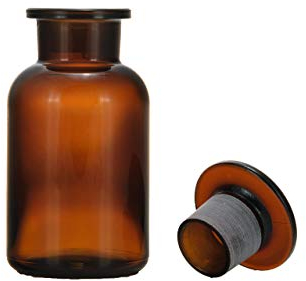 Apothekerflaschen 3 x 50 ml - Farbe: Braun - inkl. Glasstopfen *Weithalsflasche Apothekerglas Stopfenflasche Laborflasche Laborglas Rundschulterflasche *