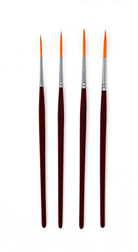 The Art Shop Skipton Artists Rigger Brush Set | Pack of 4 Rigger Paint Brushes