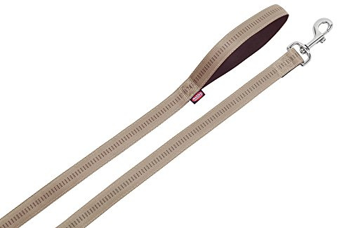 Nobby Soft Grip Dog Lead, 120 cm/20 mm, Beige/Chocolate