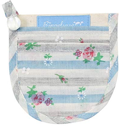 Ringelsuse Mini Geldbörse Portemonnaie für den BH Damen Mädchen Blumen Streifen 9 x 8,5 cm Baumwolle Fairtrade