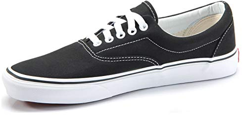 Vans VEWZNVY Unisex Era Canvas Skate Shoes,Black,12 B(M) US Women / 10.5 D(M) US Men