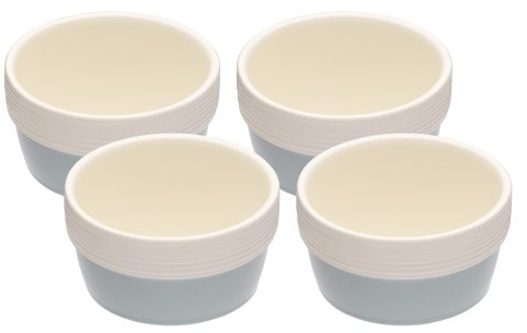 KitchenCraft The Classic Collection Set di 4 Ciotoline Ramekin in Ceramica, Bianco, 4 unità