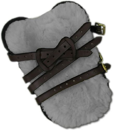 Engel Reitsport 1Paar Gamaschen Einlagen aus Lammfell GAMA1-PO-SIL Silbergrau 25x20cm Pony