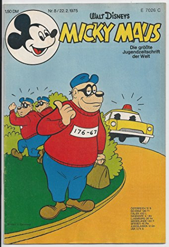MICKY MAUS 1975, Heft 8, (Das 1000. Micky Maus Heft ab 1951 !!!!!)
