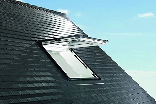 Roto Designo R8 WDF R88CK W WD AL Klapp-Schwingfenster mit Wärmedämmung und Eindeckrahmen (Eindeckrahmen: EDR Rx WD 1x1 ZIE AL, 134 x 140)