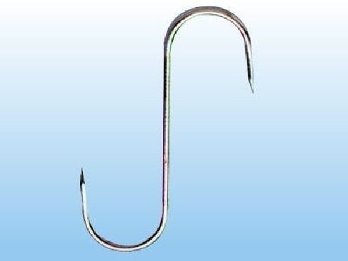 FRAS Gancio Macellaio AS A 2 Punte In Acciaio Inox 18/10, 100%, MM. 6 X 140, Montaggio A Parete, 10 Pz.