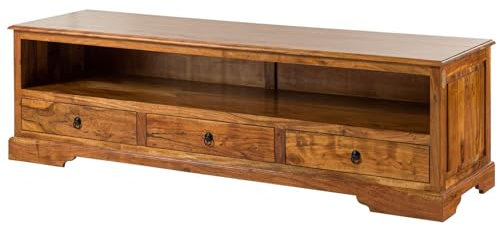 MASSIVMOEBEL24.DE Lowboard TV-Board Akazie175x50x53 Honig lackiert Oxford #0439