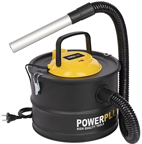 PowerPlus Aspirateur de Cendres, collecteur de poussière, adapté au Four, cheminée 1000 W, 15 litres, Noir, 0