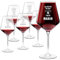Maverton Calici da vino Avant-Garde - incisione personalizzata - 490 ml - set da 6 pezzi in vetro - ideale per vino rosso e bianco - regalo di compleanno unico per l’ uomo - Alla SALUTE!