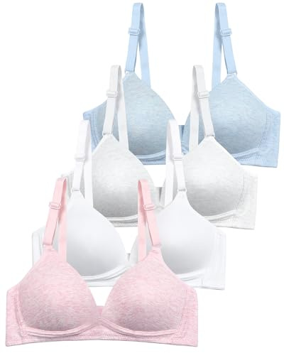 SALIA GIRL Soft Padded Bras for Teens 10-14, Cotton Girls Training Bras