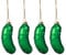 HERZWILD Weihnachtsgurke 4pcs Glas Gurke Weihnachtsbaumschmuck weihnachtsanhänger christmasbaumschuck Weihnachten weihnachtsdeko Fenster Glasgurke