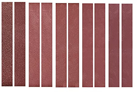 Explopur 30x300mm 10er Pack Schleifbänder (je 2 mit 120 240 400 800 1000 Körnungen) Aluminiumoxid-Schleifband Schleifpapier Schleifpapier für Bandschleifer