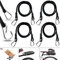 Spanngummi mit Karabiner Gepäckspanner mit Haken 100cm Schwarz Gummi Spanngurte Gummiseile 4er Set Extra Stark Gummizug Expander Spannband Gummibändern Bungee Kabel für Fahrrad Camping Planen