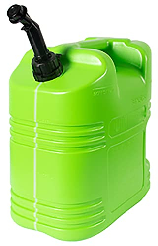 SATUREY Bidon À Carburant Portables en Plastique Tube De Guidage D'huile Intégré, Réservoir De Stockage D'essence en Polyéthylène, Réservoir D'essence De Rechange pour Les Voitures Et Motos,Vert,20L