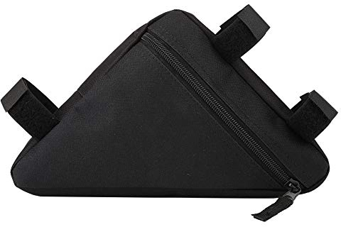 Oxford-Gewebe,Fahrrad-Aufbewahrungstasche, Fahrrad-Dreiecksrahmentasche, Schnellverschluss-Fahrradrahmen-Vorderrohrtasche, Fahrrad-Dreieckstasche, Aufbewahrungstasche für Sattelrahmen(Schwarz+Weiß)