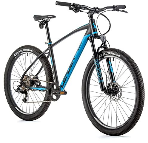 Mountainbike 27,5 Leader Fox Zero 2023 schwarz/blau matt 9 V Rahmen 20 Zoll (Erwachsenengröße 180 bis 188 cm)
