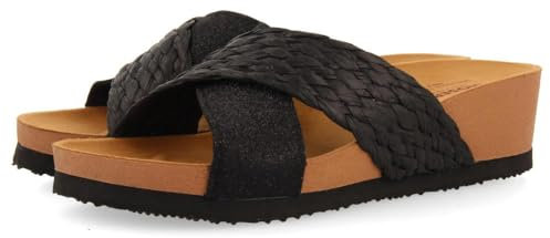 GIOSEPPO Sandalias con CUÑA Tipo Bio Y Tiras Negras para Mujer GOULDS