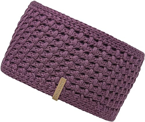 CHILLOUTS Cleo Headband - breites Winterstirnband mit Fleecefutter- Wollanteil - warmes Stirnband in lila für Damen