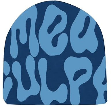 SENMAY Beanie für Damen und Herren MEA Culpa Y2K Knit Beanies Warme Wintermütze, A Blue, Einheitsgr��e