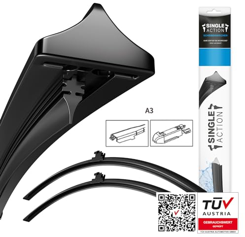 Scheibenwischer für BMW Serie 3 (F30) Bj. 02/12- | Single Action Premium Scheibenwischer-Set Vorne | Hochwertige Wischblätter für klare Sicht | Set für Frontscheibe