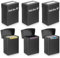 LALATOK 6x Deck Box Nero, Deck Boxes For Trading Card Game Storage, Scatola Porta Carte di per 80+ Carte a Manica Singola, 73x48x97mm