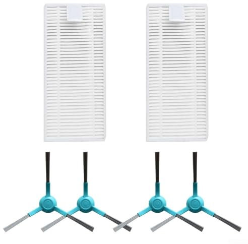 Kit de filtro de repuesto y cepillo lateral accesorios para Cecotec para robot aspirador Conga 2690 (A)