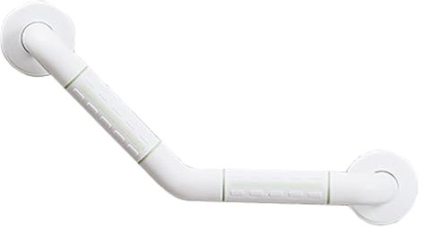 Barre D'appui De Douche, Barre D'appui Coudée à 135° En Acier Inoxydable Avec Poignée Antidérapante, Barre De Support De Main Courante De Sécurité Murale Pour Personnes âgées(Size:25*25cm,Color:Blanc)