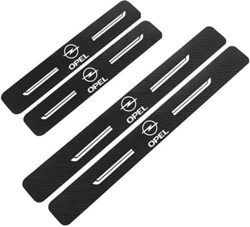 4 Stücke Auto Einstiegsleisten, für Opel Corsa 2014-2023 Kohlefaser Türschweller Aufkleber Anti-Kratz-Schutzstreifen Auto-Dekorationszubehör
