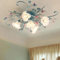 Blumen Kronleuchter, Deckenleuchten, mediterraner Stil, Eisen, Prinzessinnen Schlafzimmerlampe, Hochzeitszimmer-Befestigungen, Pendelleuchte, Lampen für Zuhause, Zimmer (4 Lichter) (4+1 Köpfe)