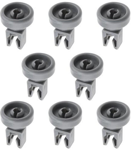 Create idea 8pcs Accessoires de Roue Poulie de Rouleau Lave-vaisselle Compatible avec Aeg Compatible avec Favorit Privileg Compatible avec Zanussi Taille de Roue Diam¨¨tre 24,5mm Gris