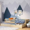 Bellabino Kinderbett Vils 90x200 cm mit Schublade, Einzelbett inkl. Lattenrost aus Kiefer Massivholz, Kinder Bett mit Rausfallschutz, Bett 90x200 in Natur lackiert