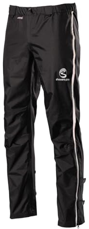 Showers Pass Men's 3-Layer Waterproof Transit Pants - PFAS-Free DWR, Breathable, Fully Seam Taped, Packable Reflective Rain Shell - Black, Medium